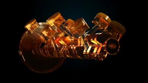 Car engine working concept of motor with transparent 스톡 동영상 280060262