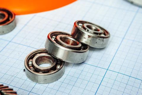 Car engineering tools top view on graph paper Fotos de archivo