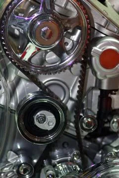 Car enginet - close up image of an internal combustion engine. Foto stock