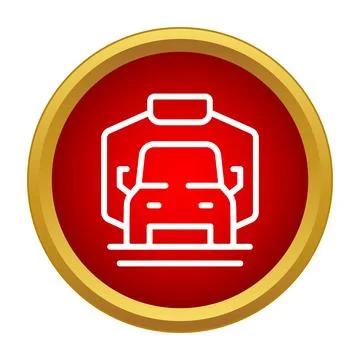 Car entering an automatic car wash station Illustrazione stock