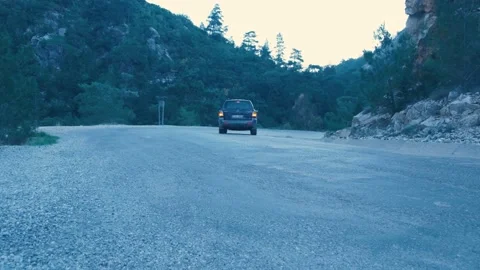 The car enters the turn Stock Footage 167707887