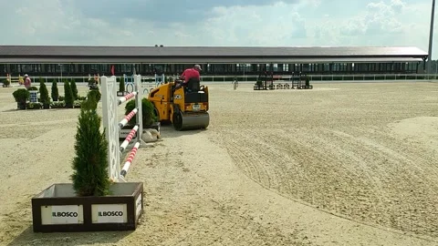 The car equalizes the field for show jumping horse 1competitions 1 Stock Footage 156386970