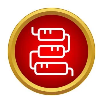 Car exhaust system icon representing automotive service Stock Illustration