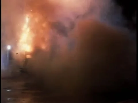 Car exploding in street Stock Footage 260251407
