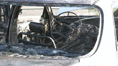 Car Explosion Aftermath 1 스톡 동영상 24594244