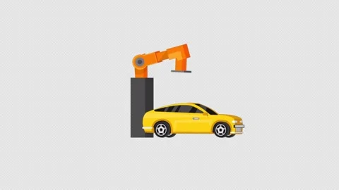 Car Factory 2D Stock Footage 281250506