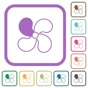Car fan level 1 simple icons Stock Illustration