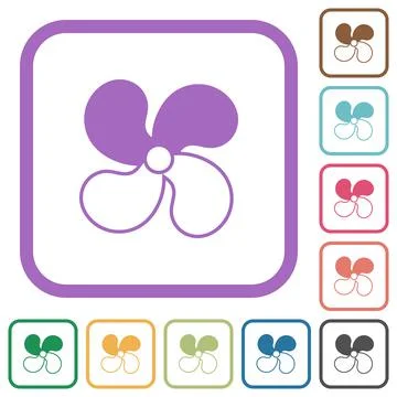 Car fan level 2 simple icons Illustrazione stock