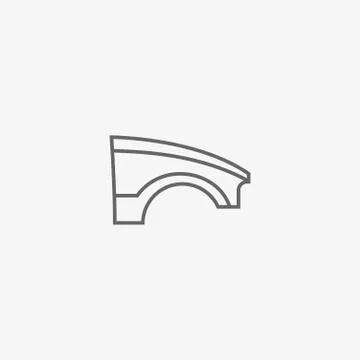 Car fender vector icon Stock Illustration