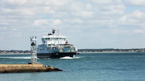Car-ferry is coming Stock Footage 8506211