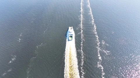 Car ferry sailing on the sea Stock Footage 292829520