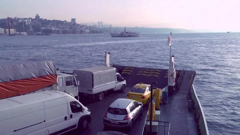 Car ferry at sunrise Vidéo 146268451