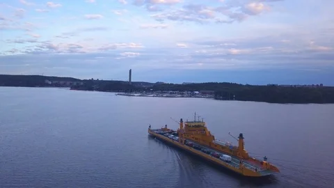 A car ferry in Sweden Stock Footage 115985103