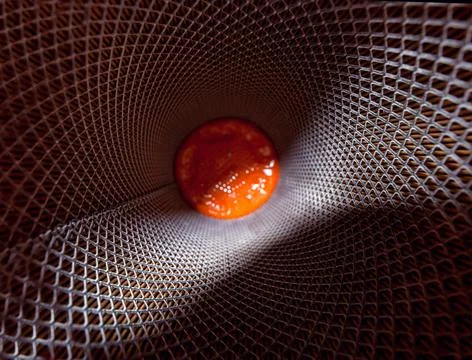 Car filter inside view of the construction of a spare part. Stock Photos