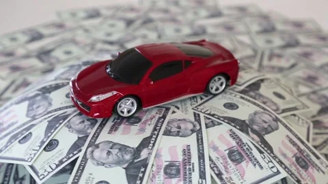 Car Financing Concept with Cash Stock Footage 340903430