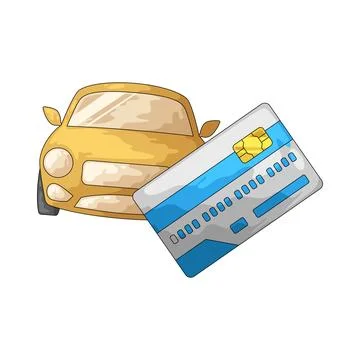 Car financing illustration Ilustração Stock