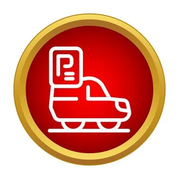 Car finding parking space concept icon design Stock Illustration