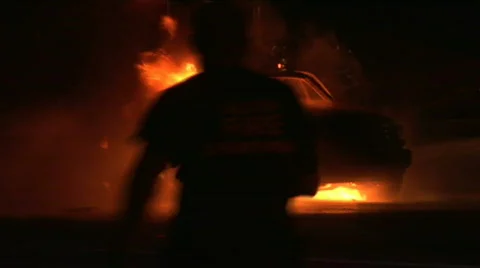 Car on fire 5 Video stock 761317