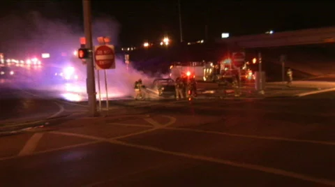 Car on fire 7 Stock-Footage 760871