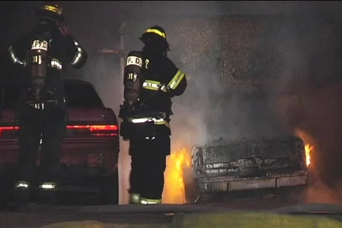 Car fire Video stock 822390