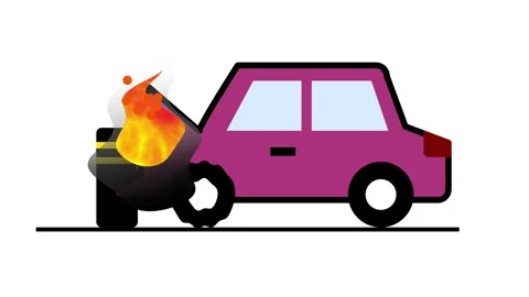 Car on Fire Stock Footage 335626470