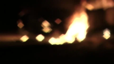 The car on fire at night Stock Footage 49932437
