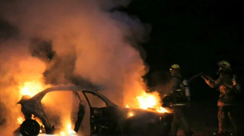 Car Fire3 Stock Footage 561308