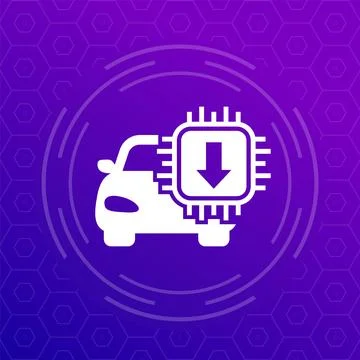 Car firmware update icon, vector Stock Illustration