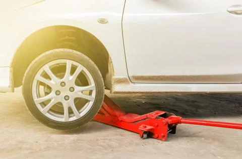 Car fix wheel Stock Photos