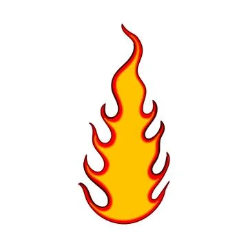 Car flame decal cartoon vector illustration Stock Illustration