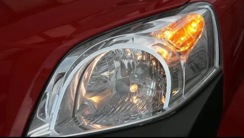 Car flashing indicator light (left side) Vídeos de archivo 10689407