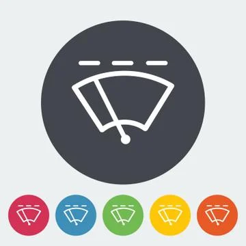 Car flat icon wiper. Stock Illustration