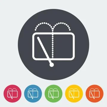 Car flat icon wiper. Stock Illustration