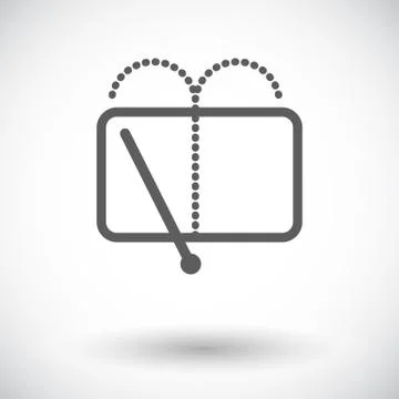 Car flat icon wiper Stock Illustration