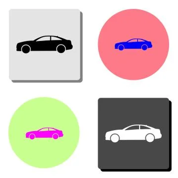 Car. flat vector icon Stock Illustration