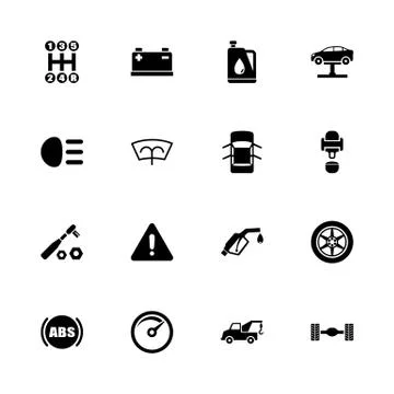 Car - Flat Vector Icons Illustrazione stock