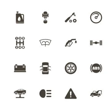 Car - Flat Vector Icons Stock Illustration