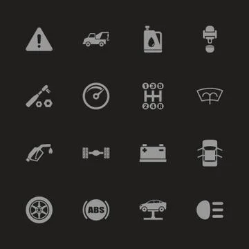 Car - Flat Vector Icons Stock Illustration