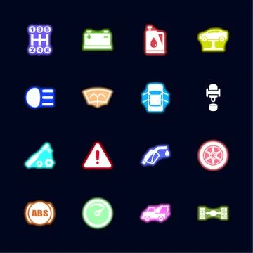 Car - Flat Vector Icons Stock Illustration