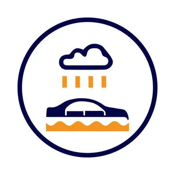 Car, flood, disaster, icon, cloud, rain, car flood disaster icon Stock Illustration
