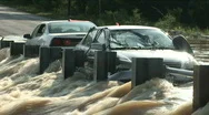 Car Flooding Water Zoom Out Stock Footage