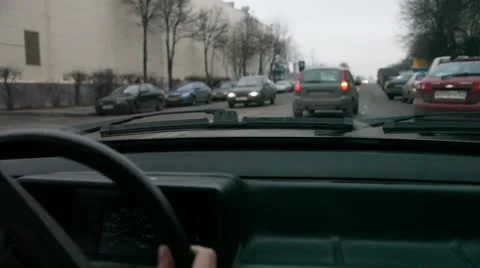 In the car Stockbeeldmateriaal 10574208