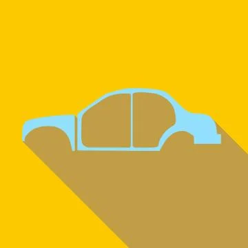 Car frame icon, flat style Illustrazione stock