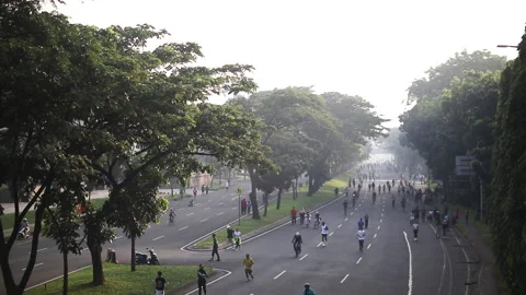 Car free day situation in Bintaro area Stock Video Pond5 Car free day situation in Bintaro area Stock Video Pond5