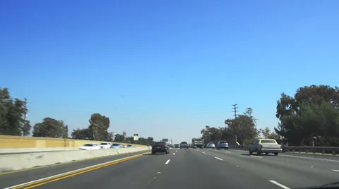 Car on a freeway Stock Footage 36303443