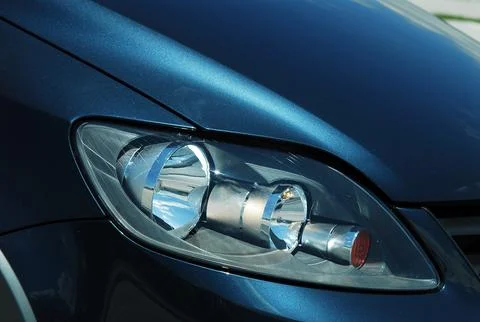 Car front headlight Stock Photos