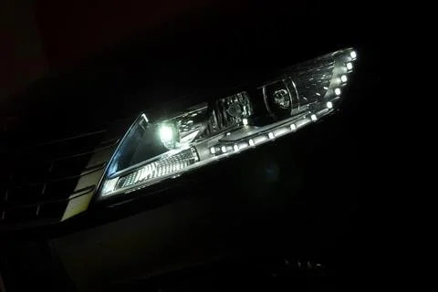 Car front headlight Stock Photos