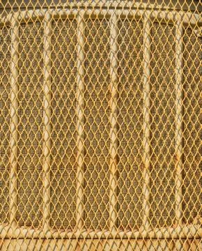 Car front panel air flow grid and engine cooler texture pattern Stock Photos