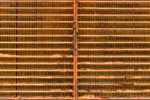 Car front panel air flow grid and engine cooler texture pattern Stock Photos