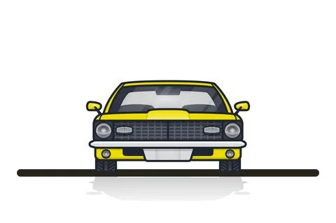 Car. Front side view. Stock Illustration